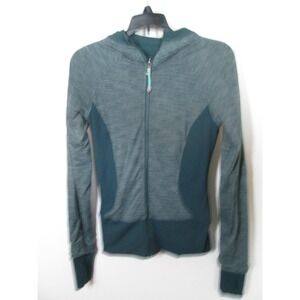 Lululemon Jacket Size 4 Green In Flux Reversible Hooded Zip Up Fitted Activewear
